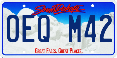 SD license plate 0EQM42