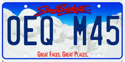 SD license plate 0EQM45