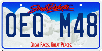 SD license plate 0EQM48