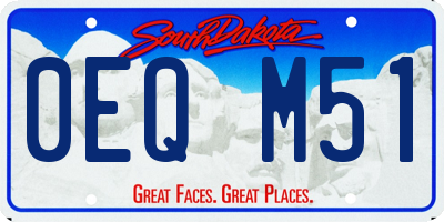 SD license plate 0EQM51