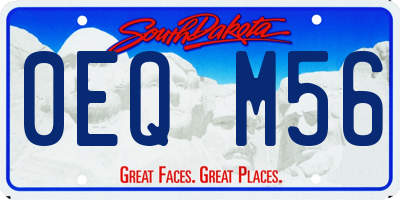 SD license plate 0EQM56