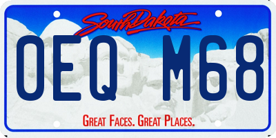 SD license plate 0EQM68