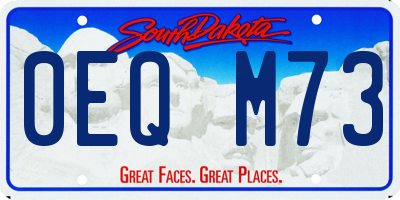 SD license plate 0EQM73