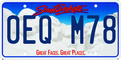 SD license plate 0EQM78