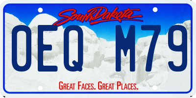 SD license plate 0EQM79