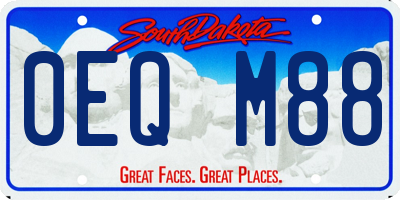 SD license plate 0EQM88
