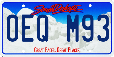 SD license plate 0EQM93