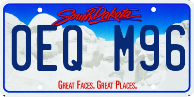 SD license plate 0EQM96