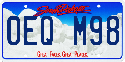 SD license plate 0EQM98