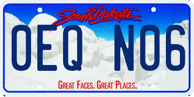 SD license plate 0EQN06