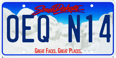 SD license plate 0EQN14