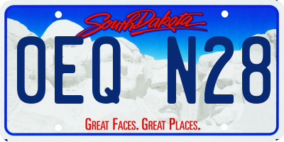 SD license plate 0EQN28