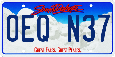 SD license plate 0EQN37