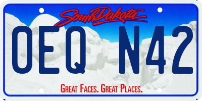 SD license plate 0EQN42