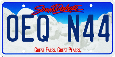 SD license plate 0EQN44
