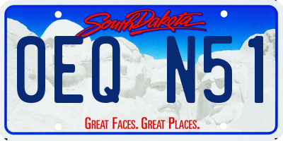 SD license plate 0EQN51