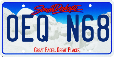 SD license plate 0EQN68