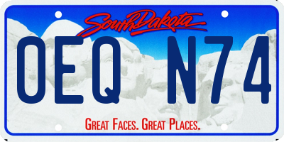 SD license plate 0EQN74