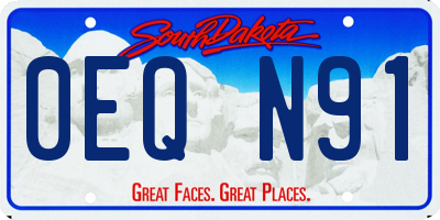 SD license plate 0EQN91