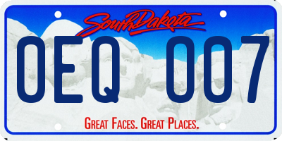 SD license plate 0EQO07