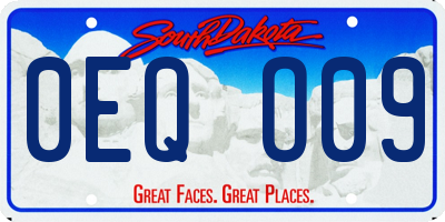 SD license plate 0EQO09
