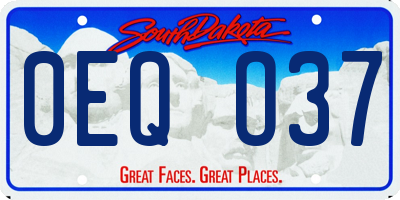 SD license plate 0EQO37