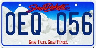 SD license plate 0EQO56