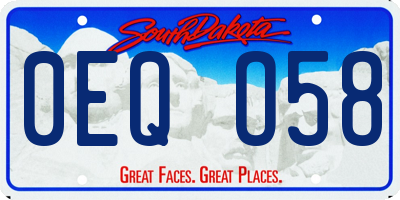 SD license plate 0EQO58
