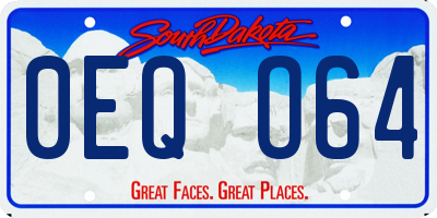 SD license plate 0EQO64