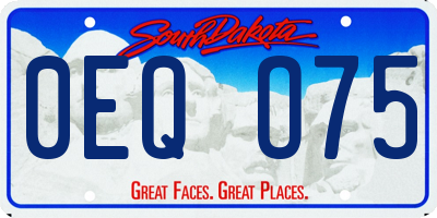 SD license plate 0EQO75