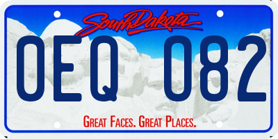 SD license plate 0EQO82