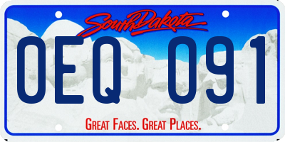 SD license plate 0EQO91
