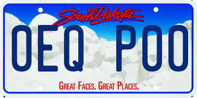 SD license plate 0EQP00