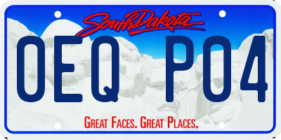 SD license plate 0EQP04