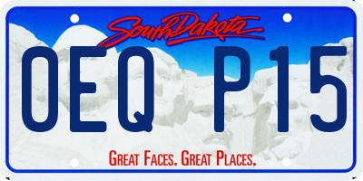 SD license plate 0EQP15
