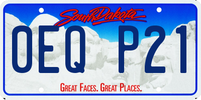 SD license plate 0EQP21