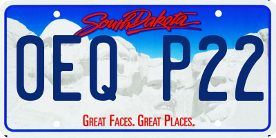SD license plate 0EQP22
