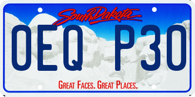 SD license plate 0EQP30
