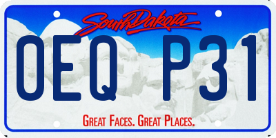 SD license plate 0EQP31