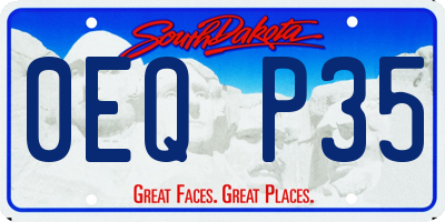 SD license plate 0EQP35