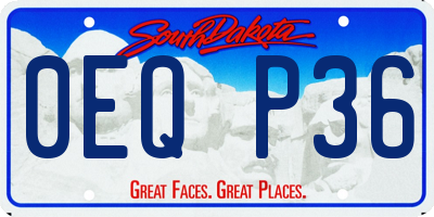 SD license plate 0EQP36