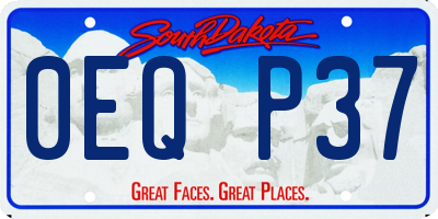 SD license plate 0EQP37