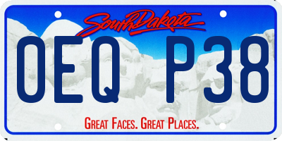 SD license plate 0EQP38