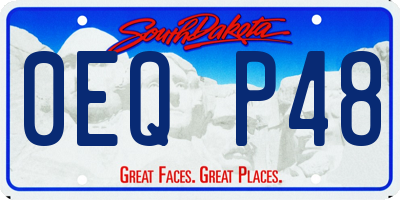 SD license plate 0EQP48