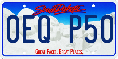 SD license plate 0EQP50