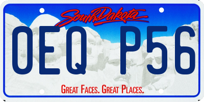 SD license plate 0EQP56