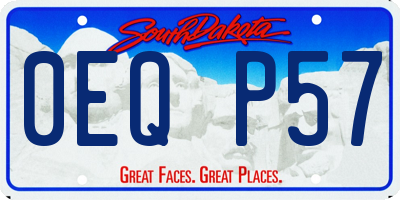 SD license plate 0EQP57