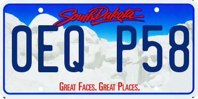 SD license plate 0EQP58