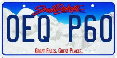 SD license plate 0EQP60