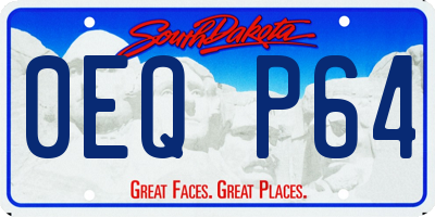 SD license plate 0EQP64